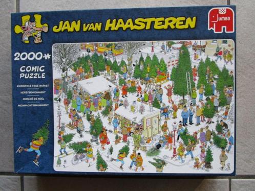 JAN VAN HAASTEREN : KERSTBOMENMARKT nr.19062 2000 stukjes !!, Hobby en Vrije tijd, Denksport en Puzzels, Zo goed als nieuw, Legpuzzel