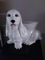Vintage bloempot basset hound, Ophalen of Verzenden