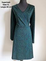Supertrash jurk groen zwart maat XL stretch, Ophalen of Verzenden, Zo goed als nieuw, Maat 46/48 (XL) of groter, Groen