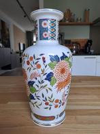 Vintage grote Italiaanse porseleinen vaas jaren 1950-1960, Gebruikt, Bestaat niet meer, Italiaanse firma V.V. Carresi, Wit