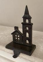 Gietijzeren stockinghanger huisje en toren bruin XM150, Robanjer Tuindecoratie, Nieuw, Ophalen of Verzenden, Info@robanjer.nl