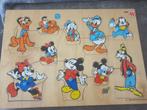 Houten noppenpuzzel 1029, 1985 walt disney, Ophalen of Verzenden, Mickey Mouse, Gebruikt, Overige typen