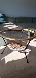 Rotan tafel vintage, Huis en Inrichting, Overige materialen, Gebruikt, 55 tot 75 cm, Ophalen