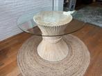 Vintage bamboo and glass Wheatsheaf table from McGuire, Huis en Inrichting, Tafels | Eettafels, 100 tot 150 cm, 100 tot 150 cm