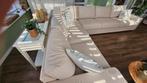 Vimle 5/6 pers Hallarp Beige Ikea hoekbank 2 of 3 zits bank, Huis en Inrichting, Ophalen, Zo goed als nieuw, Stof