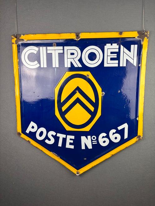 Citroen emaille reclamebord oud en origineel ca 1920, Antiek en Kunst, Antiek | Emaille, Ophalen