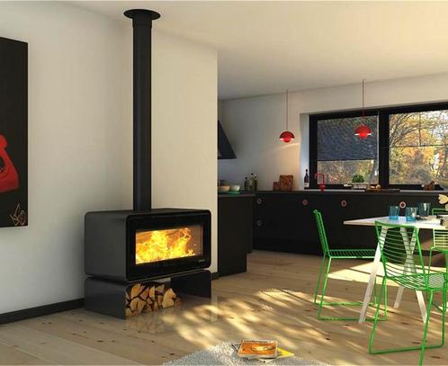 Aanbieding nieuwe Lotus Houtkachel Living Base Ocean Dark, Huis en Inrichting, Kachels, Nieuw, Vrijstaand, Houtkachel, Hout, Ophalen of Verzenden
