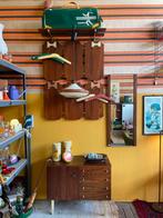 Vintage jaren 60/70 garderobe set, kast, spiegel en kapstok, Ophalen, ?, Zo goed als nieuw, ?