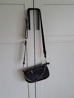 Mooi zwart schouder/handtasje, croco print., Ophalen of Verzenden, Zo goed als nieuw, Zwart, Schoudertasje