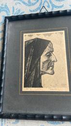 Litho Toorop  Dante  met potlood  handschrift Toorop, Ophalen of Verzenden