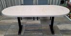 tuintafel massief hout ovaal., Ophalen, Gebruikt, Ovaal, Hout