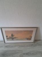 Aquarel piet zonneveld "waterlandschap", Antiek en Kunst, Ophalen of Verzenden