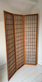 Houten kamerscherm van rijstpapier / room divider, Ophalen, Zo goed als nieuw