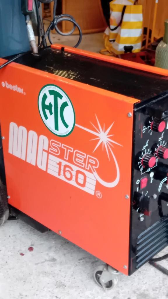 Bester Magster 160, incl helm, rol koperdraad en gasfles!, Doe-het-zelf en Verbouw, Gereedschap | Lasapparaten, Gebruikt, Co2