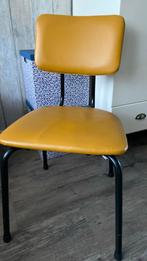 Stoel en poef vintage look, Ophalen, Gebruikt, Rond