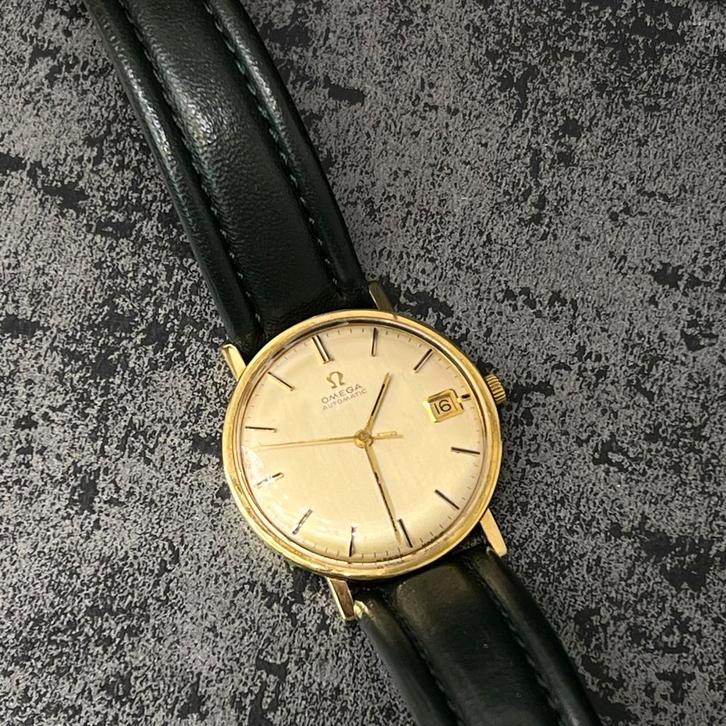 18k gouden omega horloge heren, Sieraden, Tassen en Uiterlijk, Armbanden, Nieuw, Goud, Ophalen of Verzenden