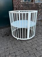 Witte ronde Box, Kinderen en Baby's, Boxen, Ophalen, Zo goed als nieuw, Rond, In hoogte verstelbaar