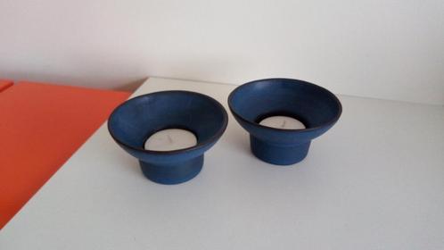 COR UNUM waxinelichthouders blauw, Zweitse Landheer, Antiek en Kunst, Antiek | Keramiek en Aardewerk, Ophalen of Verzenden