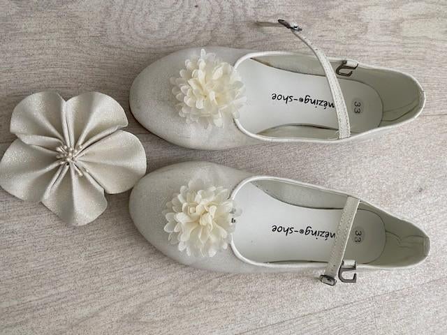 Feestelijk witte meisjes schoenen mt 32, Meisje, Schoenen, Ophalen of Verzenden, Zo goed als nieuw