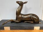 Bronzen Hert Sculptuur Art Deco, jaren '30, Antiek en Kunst, Ophalen of Verzenden