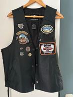 Harley Davidson Leren Vest Maat L met Badges, Motoren, Heren, Jas | leer, Harley Davidson, Ophalen of Verzenden