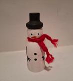 Handgemaakt Houten Sneeuwpop Poppetje, Ophalen of Verzenden, Nieuw