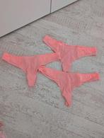 3 Zalm kleurige strings Maat L, Hunkemöller, Ophalen of Verzenden, Roze, String