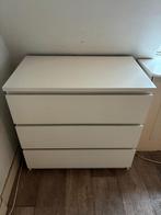 IKEA Malm witte ladekast met 3 lades, Kunststof, Gebruikt, Met lade(s), 25 tot 50 cm