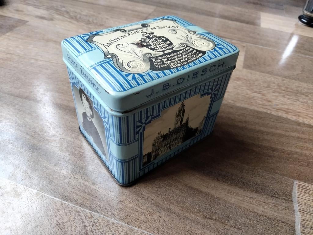 Vintage J.B. Diesch Blikken Trommel, Ophalen of Verzenden, Gebruikt, Koek(jes), Overige merken