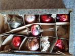 Doosje met oude / Antieke kerstballen + piek!, Ophalen of Verzenden, Gebruikt