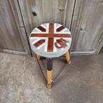 Kruk leer / stof Engelse vlag. Delta Chesterfield Collection, Huis en Inrichting, Ophalen, In hoogte verstelbaar, Gebruikt, Hout
