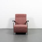 1x Leolux Scylla Fauteuil Hoog Oudroze/Wit - Blokmotief, Huis en Inrichting, Fauteuils, 75 tot 100 cm, Ophalen of Verzenden, Zo goed als nieuw