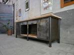 Vintage Werkbank Grijs | Industriele Kast Dressoir Staal 2, Ophalen of Verzenden, Gebruikt