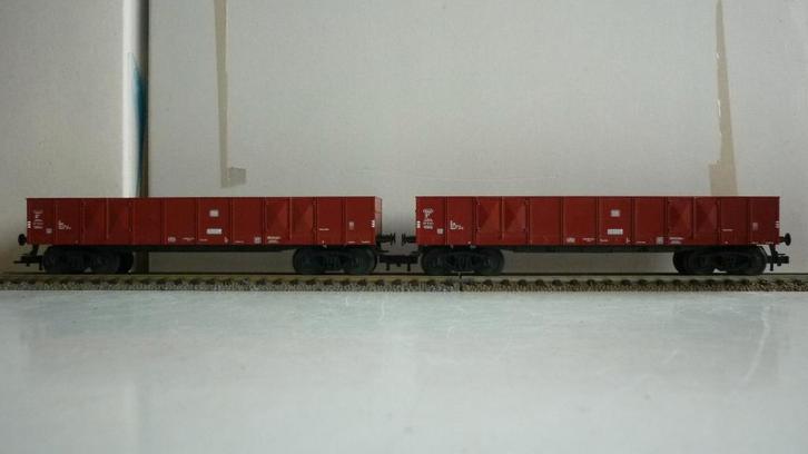 2 Fleischmann H0 Ealmo hoge boordwagons, Hobby en Vrije tijd, Modeltreinen | H0, Gebruikt, Wagon, Gelijkstroom, Fleischmann, Ophalen of Verzenden