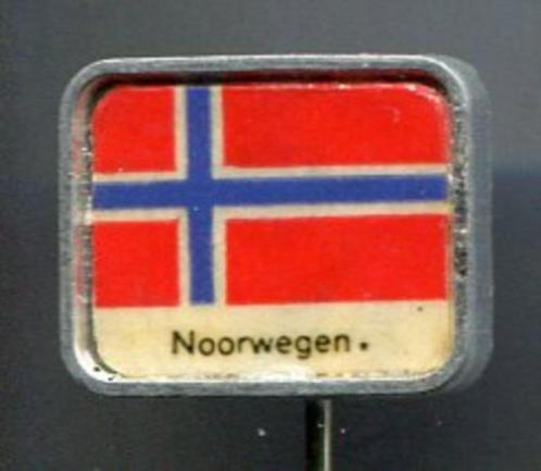 Noorwegen vlag papier op aluminium speldje ( S_139 ), Verzamelen, Speldjes, Pins en Buttons, Zo goed als nieuw, Speldje of Pin