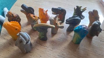 14 Vingerpoppetjes - Dieren en Dino's beschikbaar voor biedingen