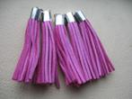 4076/ partij roze suede kwast hangers, Ophalen of Verzenden, Nieuw, Hanger