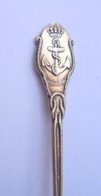 Verzilverd militair lepeltje Koninklijke Marine Nederland., Verzamelen, Ophalen of Verzenden, Marine, Nederland, Embleem of Badge