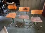 Upcycled atelierstoelen uit de Antwerspe diamantwijk, Vijf, Zes of meer stoelen, Metaal, Gebruikt, Vintage