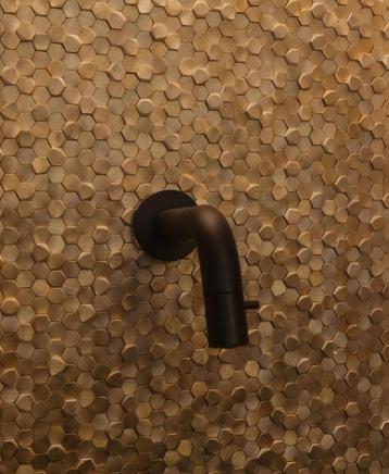 Colonial Hexagon Mozaiek 10mm 3D op matje 300x300x4-8mm beschikbaar voor biedingen