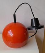 Vintage Oranje bollamp Hanglamp metaal, Gebruikt, Vintage, Ophalen of Verzenden, Metaal