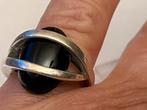Art Deco zilveren ring Onyx, Verzenden, Met edelsteen, Dame, Zilver