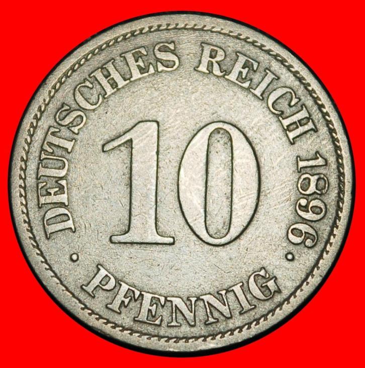 Ⰶ EAGLE (1890-1916): GERMANY 10 PFENNIG 1896E SAXONY!, Postzegels en Munten, Munten | Europa | Niet-Euromunten, Losse munt, Duitsland