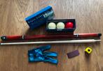 Mooie complete set, biljartkeu etc., Sport en Fitness, Biljarten en Poolen, Ophalen, Zo goed als nieuw, Keu of Ballen