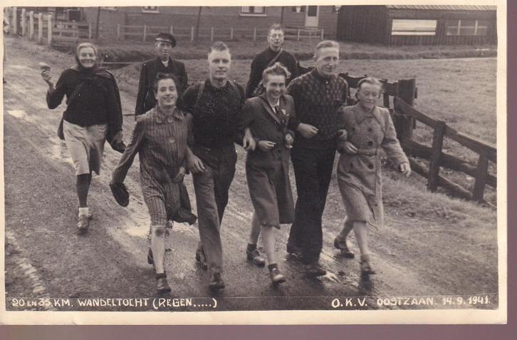 Wandeltocht O.K.V. Oostzaan 1943, Verzamelen, Ansichtkaarten | Nederland, Noord-Brabant, 1940 tot 1960, Ophalen of Verzenden