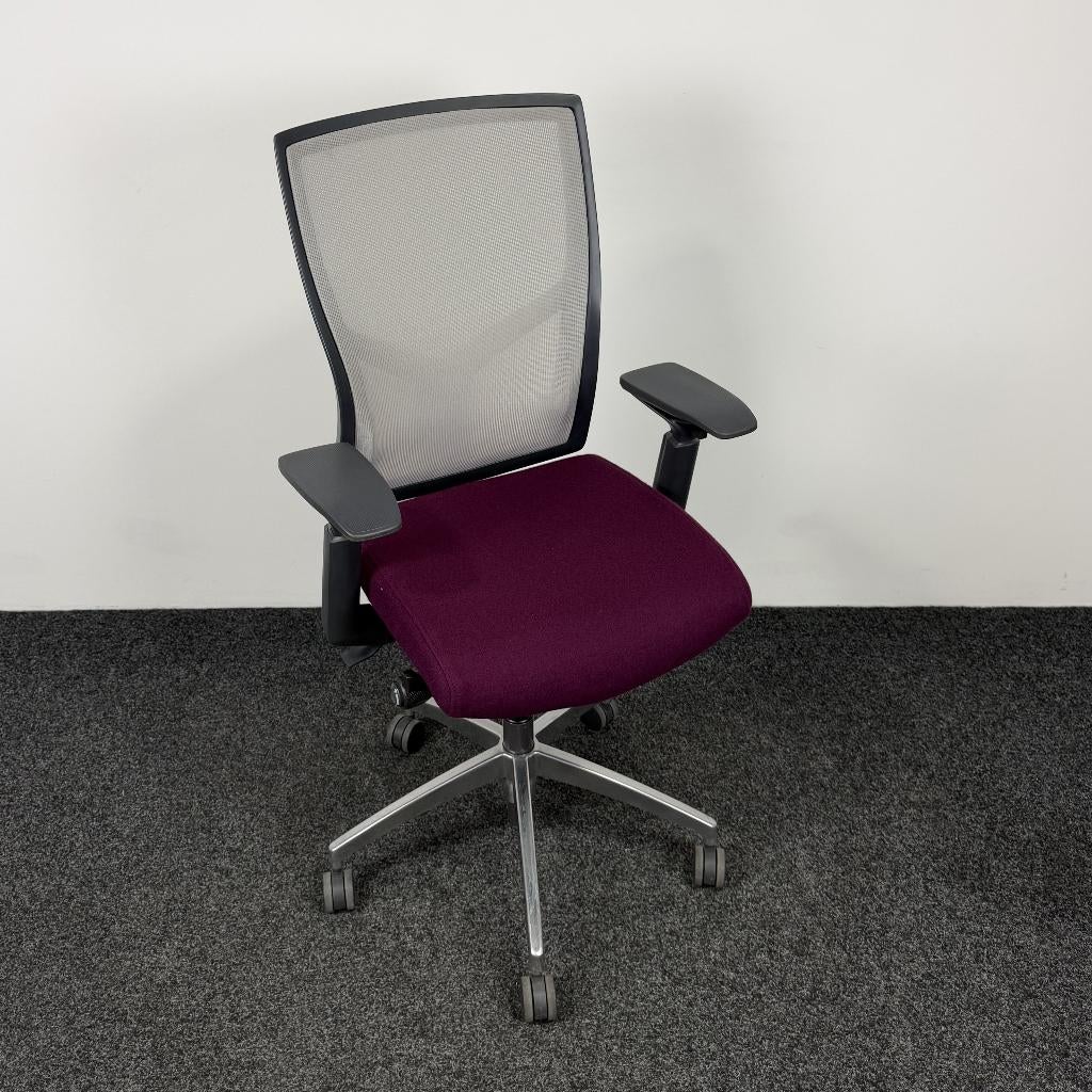 Basic Bureaustoel - Netweave Rugleuning 26153, Ophalen, Gebruikt, Zwart, Bureaustoel