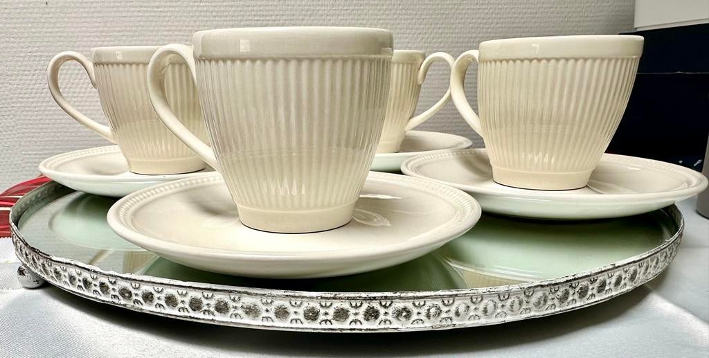 4x Wedgwood Windsor Kop en Schotel - Zo goed als nieuw, Huis en Inrichting, Keuken | Servies, Ophalen of Verzenden, Zo goed als nieuw