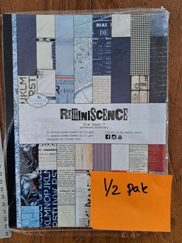 ECD REMINISCENCE THE BOOK 7 PAPIER ELIZABETH CRAFT DESIGNS, Hobby en Vrije tijd, Scrapbooking, Zo goed als nieuw, Papier of Karton