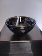 Kosta Boda glazen schaal met blauwe en witte accenten, Ophalen of Verzenden