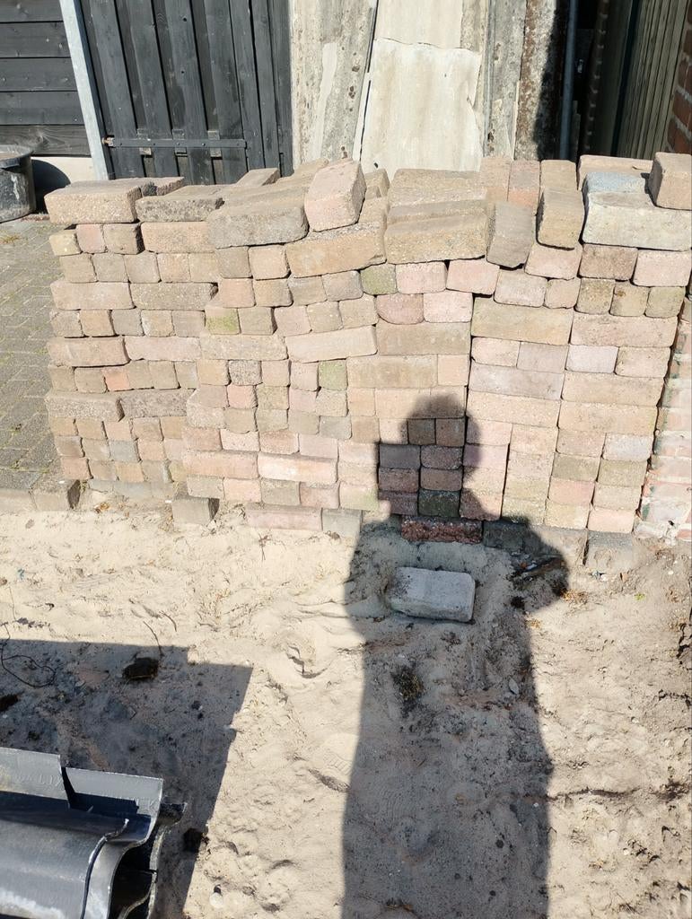 500 roze betonklinkers - goede harde klinkers, Tuin en Terras, Ophalen, Gebruikt, Klinkers, 10 m² of meer